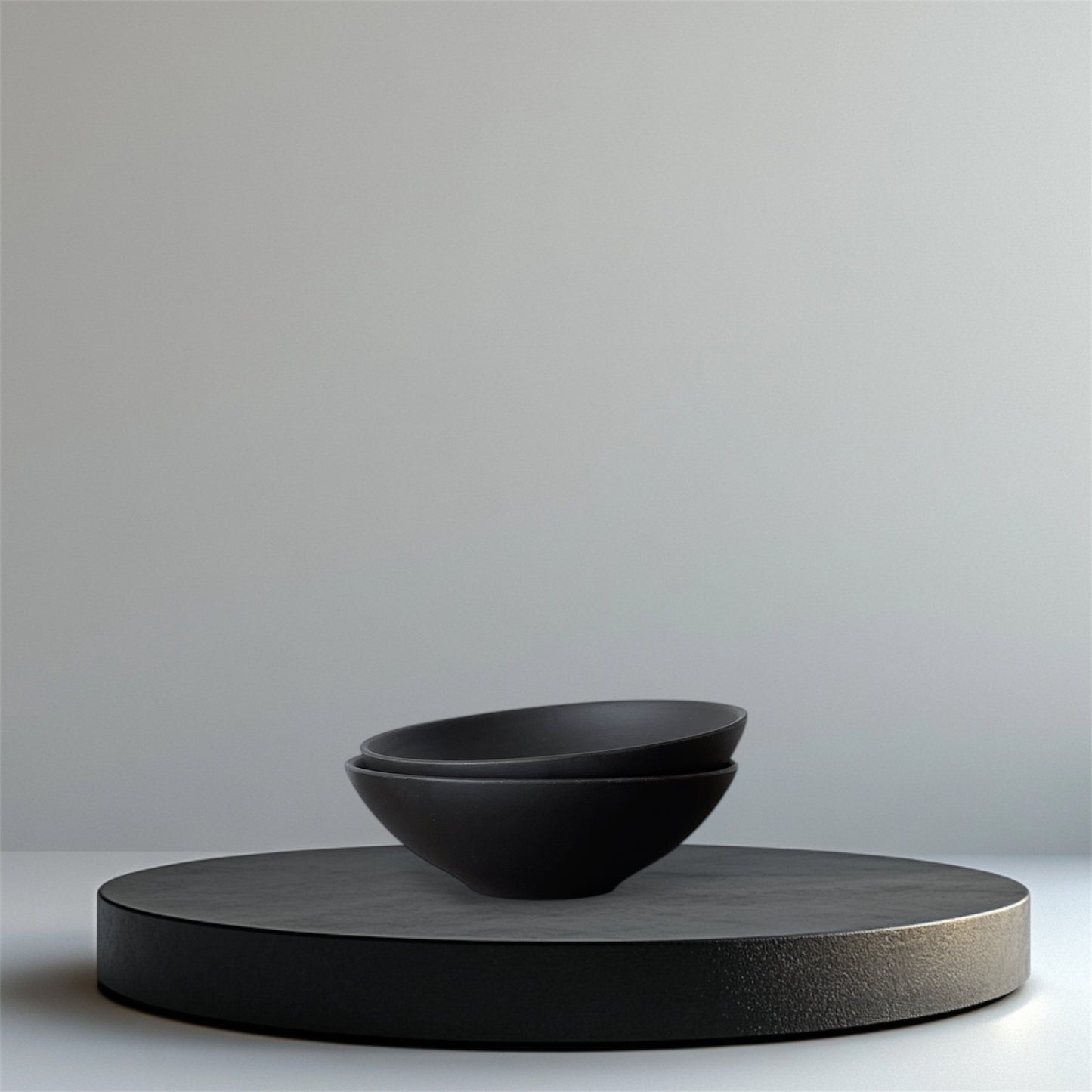 Set of two yunomi tea cups from the TOKI series, made with unglazed Tokoname-yaki pottery and traditional yakishime firing.