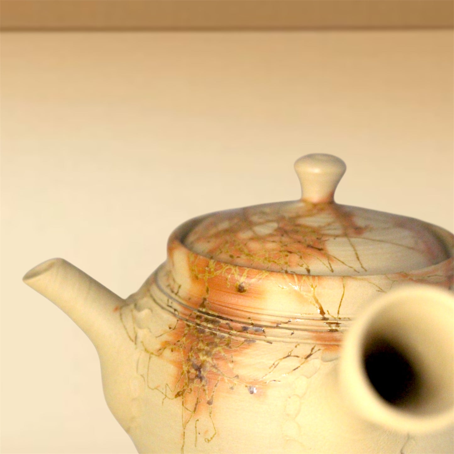 ceramicist Hakuzan Kyusu with Mogake decoration